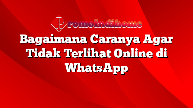 Bagaimana Caranya Agar Tidak Terlihat Online di WhatsApp