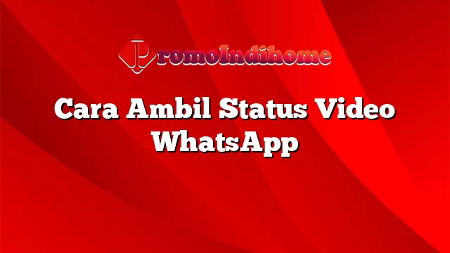 Cara Ambil Status Video WhatsApp