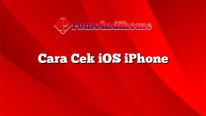 Cara Cek iOS iPhone