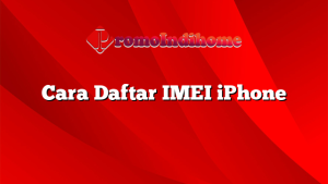 Cara Daftar IMEI iPhone
