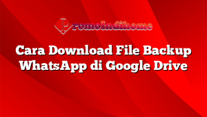 Cara Download File Backup WhatsApp di Google Drive