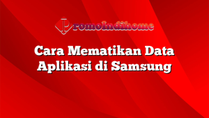 Cara Mematikan Data Aplikasi di Samsung