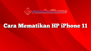 Cara Mematikan HP iPhone 11