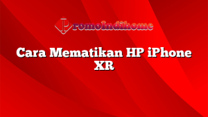 Cara Mematikan HP iPhone XR