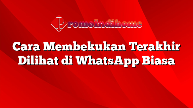 Cara Membekukan Terakhir Dilihat di WhatsApp Biasa
