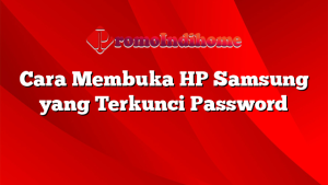 Cara Membuka HP Samsung yang Terkunci Password