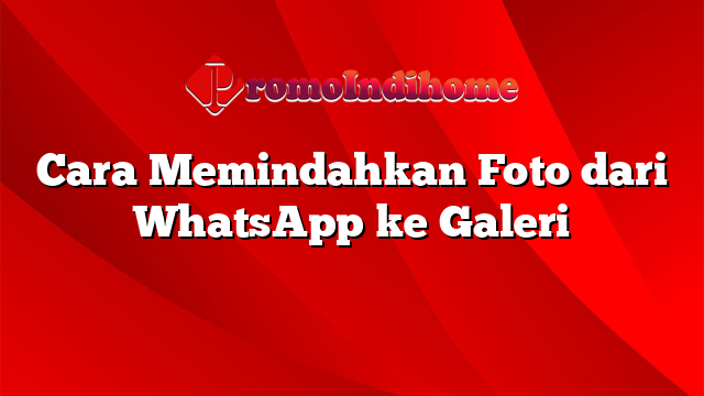 Cara Memindahkan Foto dari WhatsApp ke Galeri