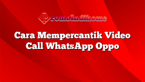 Cara Mempercantik Video Call WhatsApp Oppo