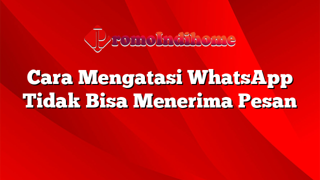 Cara Mengatasi WhatsApp Tidak Bisa Menerima Pesan