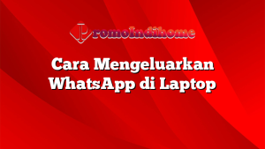 Cara Mengeluarkan WhatsApp di Laptop
