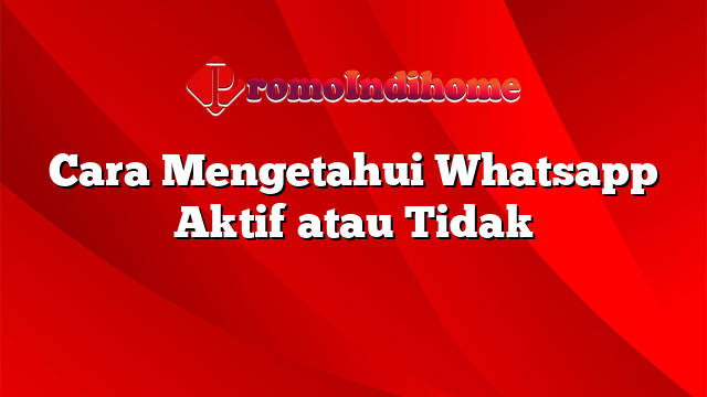 Cara Mengetahui Whatsapp Aktif atau Tidak