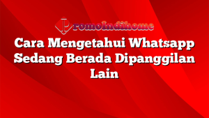 Cara Mengetahui Whatsapp Sedang Berada Dipanggilan Lain