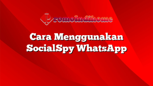 Cara Menggunakan SocialSpy WhatsApp