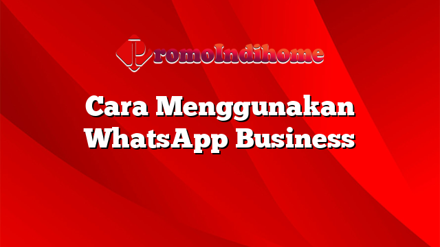 Cara Menggunakan WhatsApp Business