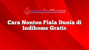 Cara Nonton Piala Dunia di Indihome Gratis