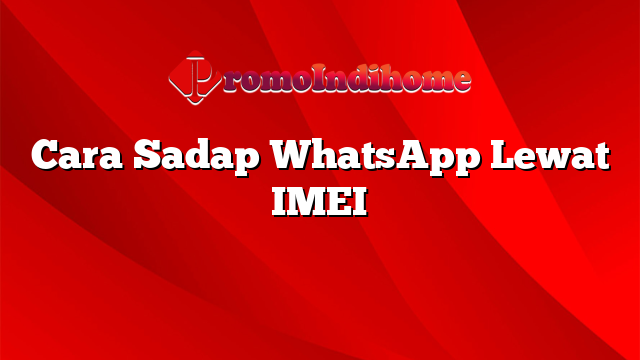 Cara Sadap WhatsApp Lewat IMEI