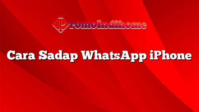 Cara Sadap WhatsApp iPhone