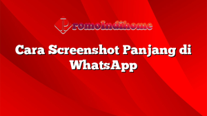 Cara Screenshot Panjang di WhatsApp