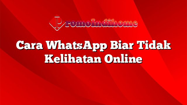 Cara WhatsApp Biar Tidak Kelihatan Online