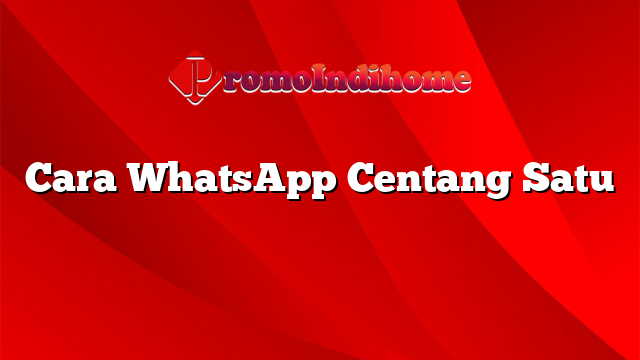 Cara WhatsApp Centang Satu