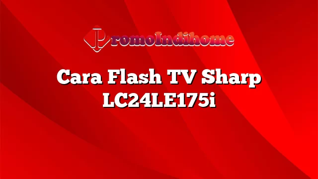 Cara Flash TV Sharp LC24LE175i