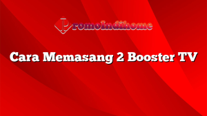 Cara Memasang 2 Booster TV