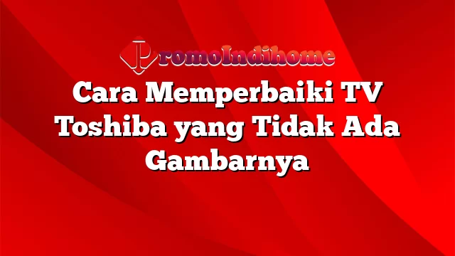 Cara Memperbaiki TV Toshiba yang Tidak Ada Gambarnya