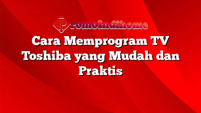 Cara Memprogram TV Toshiba yang Mudah dan Praktis