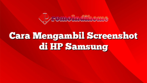 Cara Mengambil Screenshot di HP Samsung