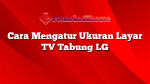 Cara Mengatur Ukuran Layar TV Tabung LG