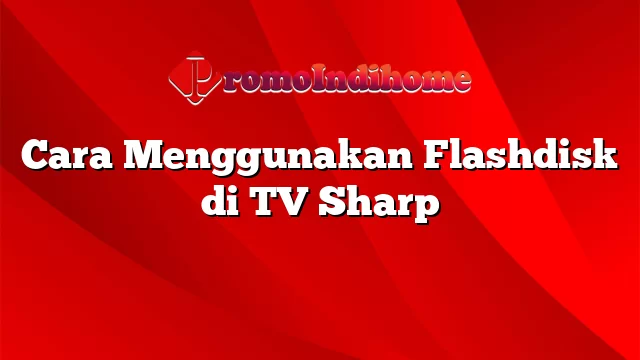 Cara Menggunakan Flashdisk di TV Sharp