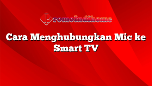 Cara Menghubungkan Mic ke Smart TV