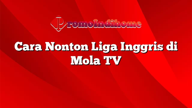 Cara Nonton Liga Inggris di Mola TV