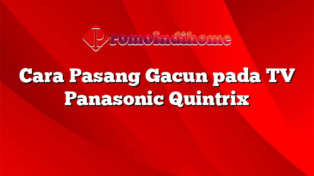 Cara Pasang Gacun pada TV Panasonic Quintrix