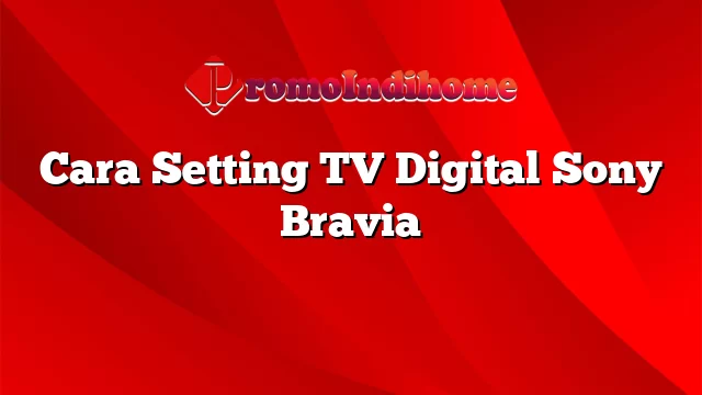 Cara Setting TV Digital Sony Bravia