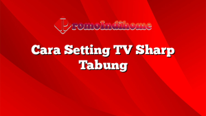 Cara Setting TV Sharp Tabung