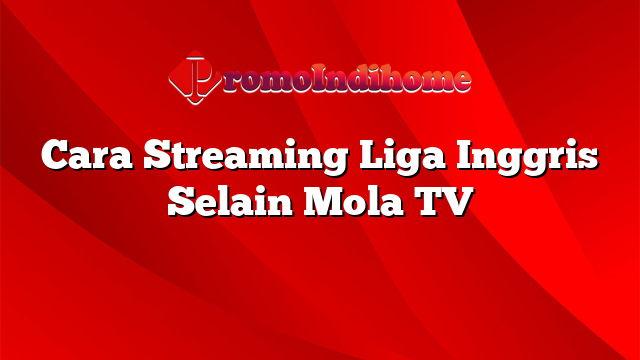 Cara Streaming Liga Inggris Selain Mola TV