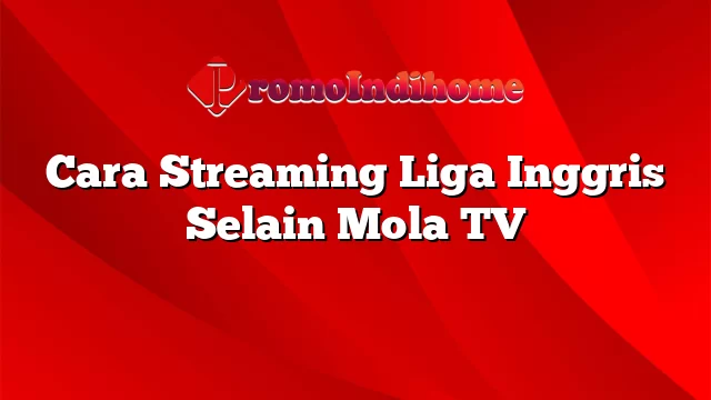 Cara Streaming Liga Inggris Selain Mola TV