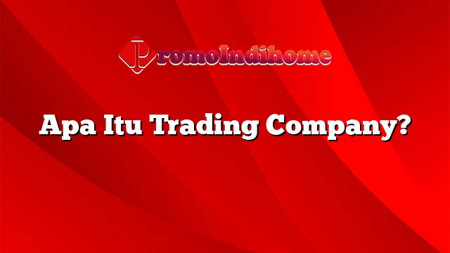 Apa Itu Trading Company?