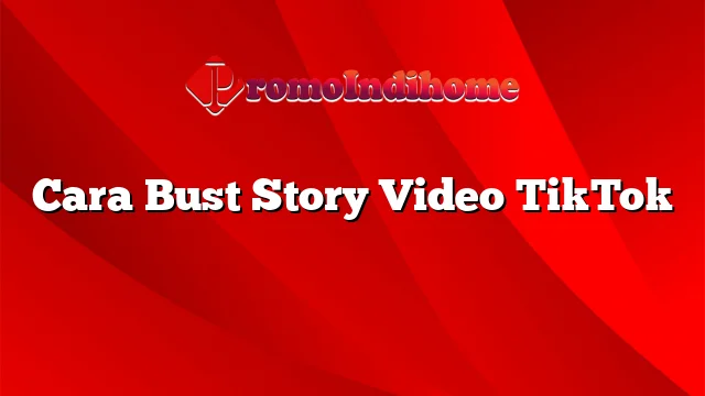 Cara Bust Story Video TikTok