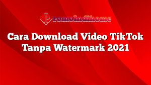 Cara Download Video TikTok Tanpa Watermark 2021