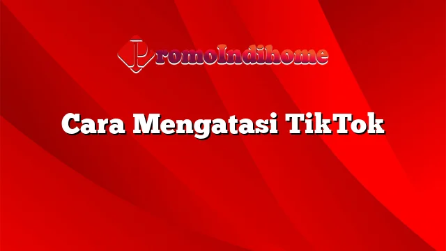 Cara Mengatasi TikTok