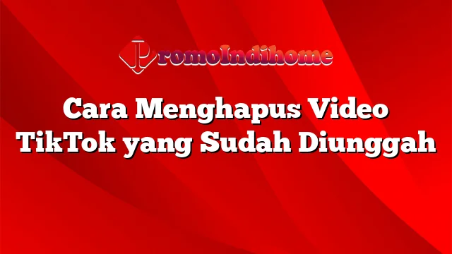 Cara Menghapus Video TikTok yang Sudah Diunggah