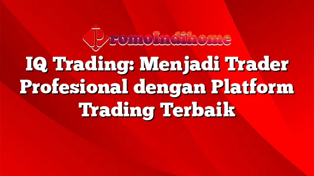 IQ Trading: Menjadi Trader Profesional dengan Platform Trading Terbaik