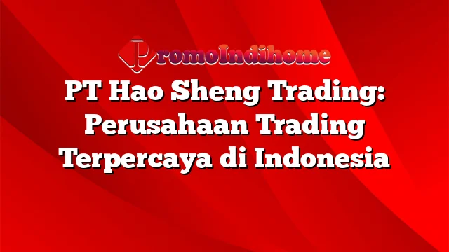 PT Hao Sheng Trading: Perusahaan Trading Terpercaya di Indonesia