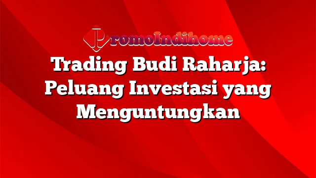 Trading Budi Raharja: Peluang Investasi yang Menguntungkan