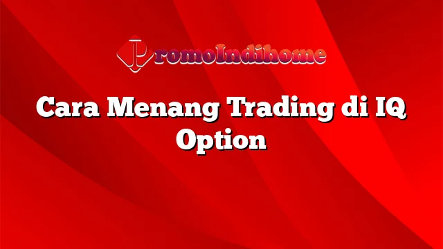 Cara Menang Trading di IQ Option