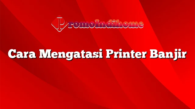 Cara Mengatasi Printer Banjir