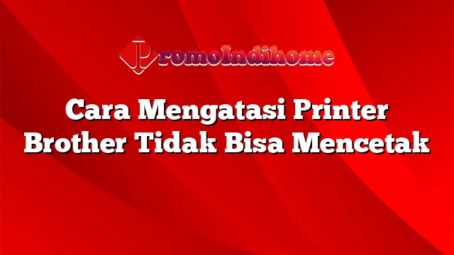 Cara Mengatasi Printer Brother Tidak Bisa Mencetak