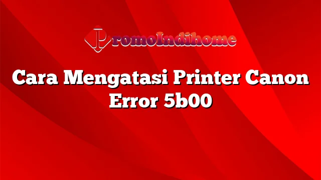 Cara Mengatasi Printer Canon Error 5b00